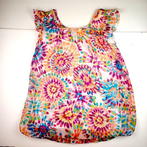 Pogo Club of NY Girls Top Size 10 12 A-Line Floral Liner Flower Embellishments - Picture 2 of 6